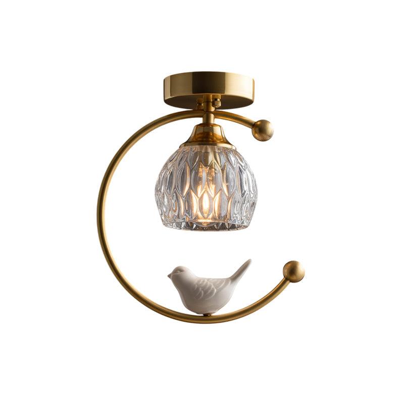 AvianGlow | Charming Elegant Ceramic Ceiling Light Fixture