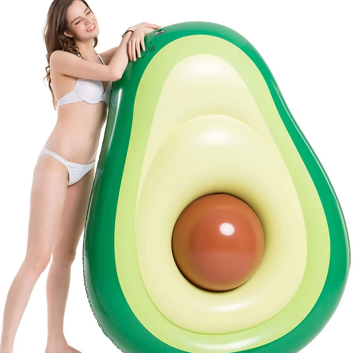 Ortekor Avocado Pool Float | Inflatable Lounge with Detachable Ball for Summer Fun