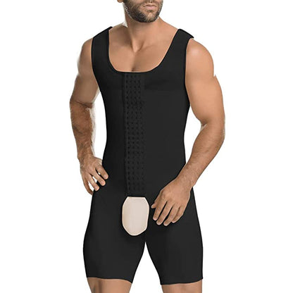 Men's Compression Shaper Undershirt with Posture Support for Stomach Slimming & Torso Firming