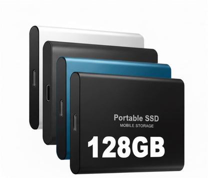 Portable External Solid State Drive 128GB – Ultra-Fast Data Transfer with Aluminum Housing for PC & Mac