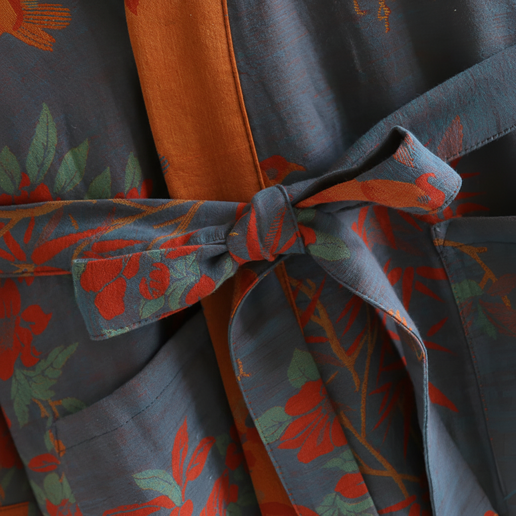 Waffle Bathrobe | Lightweight Quick-Dry Robe with Adjustable Waist Belt | Breathable Comfort for Everyday Relaxation