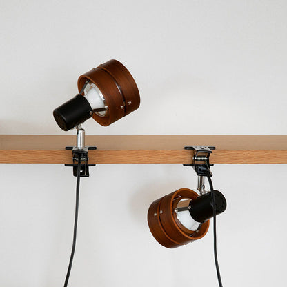 Wooden Plug-In Sconce 6×4 Inch Walnut Finish LED Compatible Accent Lighting E26 Base for Bedrooms Hallways Reading Nooks Minimalist Japanese