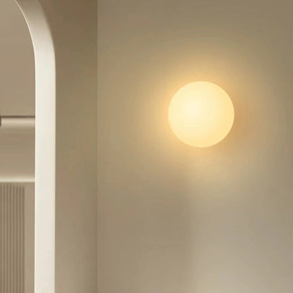 Glass Sconce Modern White Light Fixture 6 Inch G9 Socket Hardwired for Bedroom Hallway Bathroom Indoor Ambient Lighting 110V-120V Compact De