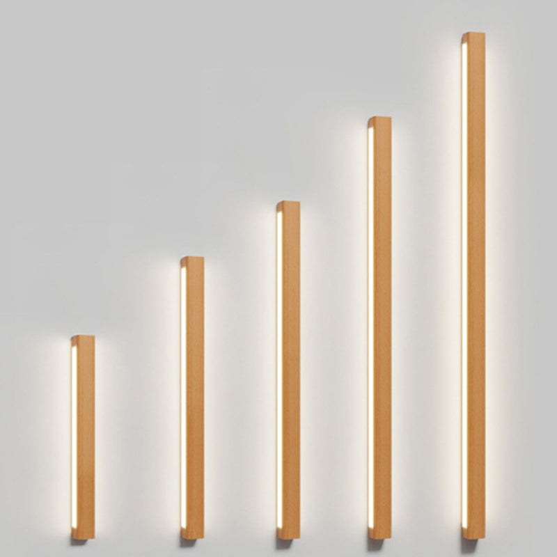 Wooden LED Vanity Light Bar for Bathroom Mirror – Hardwired Linear Fixture in Multiple Lengths, Warm & Cool Options, Slim Modern Design for