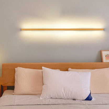 Wooden LED Vanity Light Bar for Bathroom Mirror – Hardwired Linear Fixture in Multiple Lengths, Warm & Cool Options, Slim Modern Design for