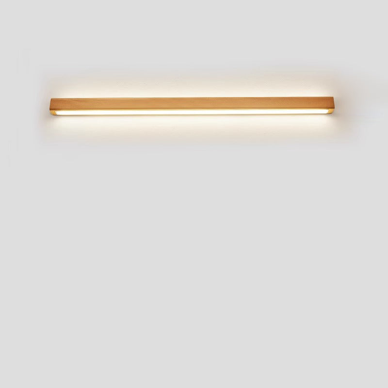 Wooden LED Vanity Light Bar for Bathroom Mirror – Hardwired Linear Fixture in Multiple Lengths, Warm & Cool Options, Slim Modern Design for
