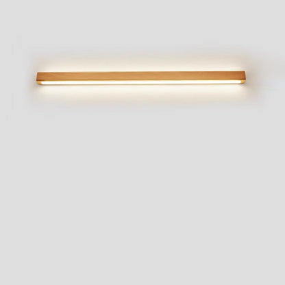 Wooden LED Vanity Light Bar for Bathroom Mirror – Hardwired Linear Fixture in Multiple Lengths, Warm & Cool Options, Slim Modern Design for