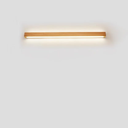Wooden LED Vanity Light Bar for Bathroom Mirror – Hardwired Linear Fixture in Multiple Lengths, Warm & Cool Options, Slim Modern Design for