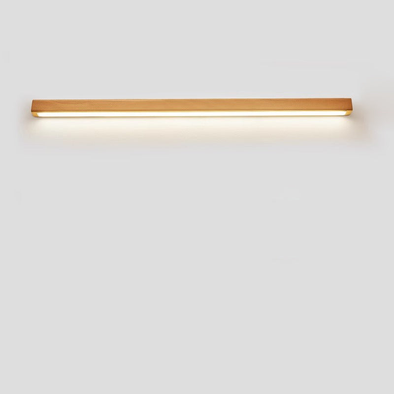 Wooden LED Vanity Light Bar for Bathroom Mirror – Hardwired Linear Fixture in Multiple Lengths, Warm & Cool Options, Slim Modern Design for
