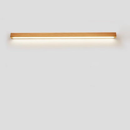 Wooden LED Vanity Light Bar for Bathroom Mirror – Hardwired Linear Fixture in Multiple Lengths, Warm & Cool Options, Slim Modern Design for