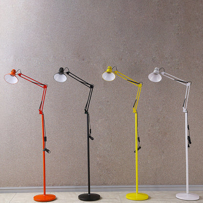 Adjustable Iron Standing Lamp 43 in Tall Black White Red Yellow E26 Base for Bedroom Living Room Office Reading Light Modern Minimalist Nord