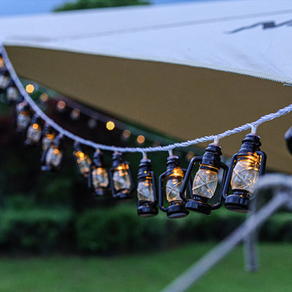 Vintage Festoon String Lights for Outdoor Patio Garden Party Decor, Solar Battery USB Powered LED Strand with 10-100 Warm White Bulbs