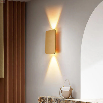 6W LED Metal Sconce for Entryways & Cozy Spaces – Hardwired Modern Fixture in Black, Gold, Coffee & Gray