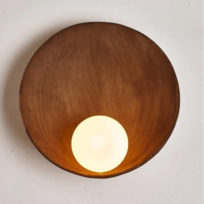 Modern Glass Shade Sconce 9 in Square Hardwired Fixture for Bedroom Study Hallway Ambient Light White Wood Accent Resin & Metal Frame LED Co