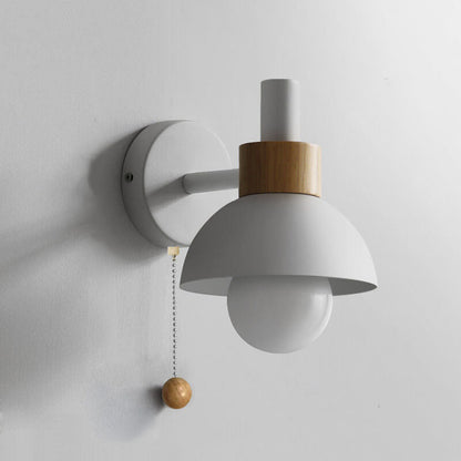 Single-Light Globe Wall Sconce Hardwired Fixture E26 Base Modern Iron & Glass Shade for Bedroom Living Room Hallway Entryway Dining Room