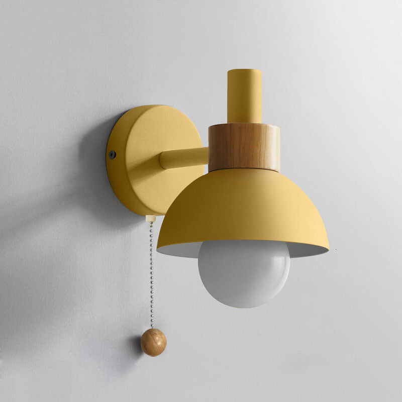 Modern Sconce Light 6 Inch Metal & Glass LED Accent Fixture for Bedrooms Living Rooms Hallways Hardwired E26 Socket Multicolor Contemporary
