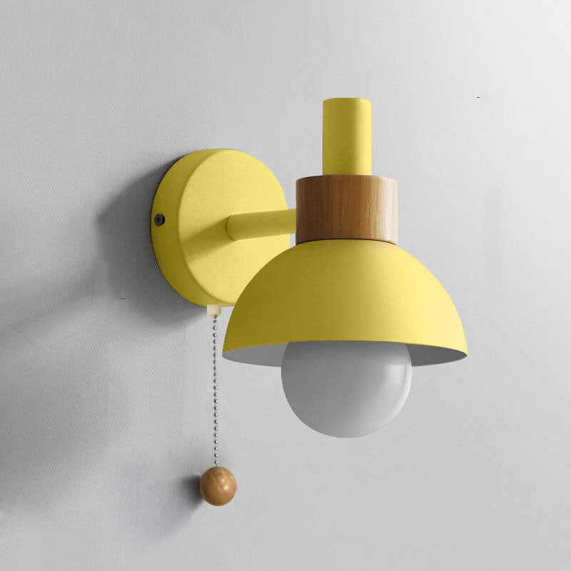 Single-Light Globe Wall Sconce Hardwired Fixture E26 Base Modern Iron & Glass Shade for Bedroom Living Room Hallway Entryway Dining Room