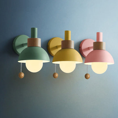 Modern Sconce Light 6 Inch Metal & Glass LED Accent Fixture for Bedrooms Living Rooms Hallways Hardwired E26 Socket Multicolor Contemporary