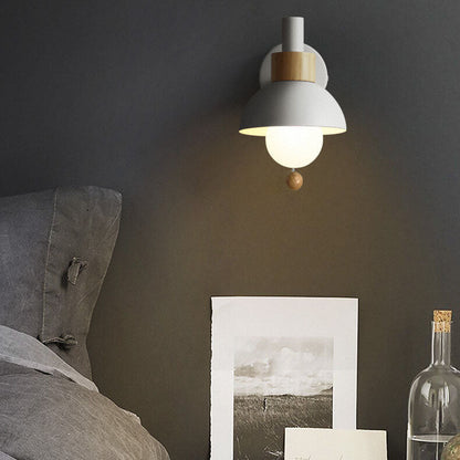 Modern Sconce Light 6 Inch Metal & Glass LED Accent Fixture for Bedrooms Living Rooms Hallways Hardwired E26 Socket Multicolor Contemporary