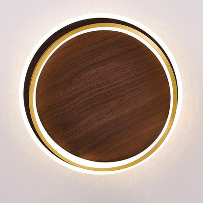 Outdoor Ceiling Light Fixture 18.5 in Gold Finish Hardwired LED Wall Mount for Patio Deck Garden Fence Weather Resistant Contemporary Lighti