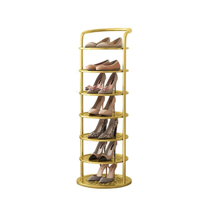Vertical Footwear Organizer Rack Multi-Level Steel Frame Tower for Hallway Closet Bedroom Entryway Organization