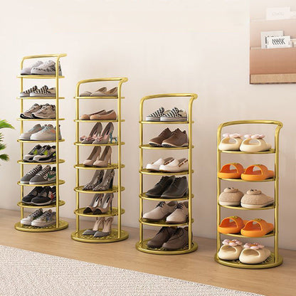 Vertical Footwear Organizer Rack Multi-Level Steel Frame Tower for Hallway Closet Bedroom Entryway Organization