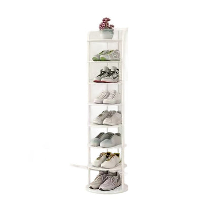 Round Multi-Tier Vertical Shoe Organizer Stand – Space-Saving Entryway & Closet Storage Rack for Bedroom, Hallway & Wardrobe – Slim
