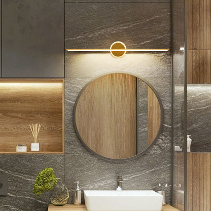 Modern LED Wall Sconce Round or Square Metal Bathroom Vanity Light Fixture with Silicone Diffuser