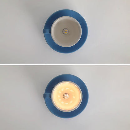 Flush Mount Cup-Shaped Ceramic LED Fixture for Bedrooms, Kids' Rooms & Living Spaces – Decorative G4 Overhead Lighting