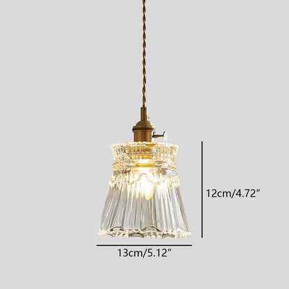 Adjustable Height Pendant Light with Clear Glass Shade Bronze Finish for Dining Table Kitchen Island Living Room Overhead Lighting