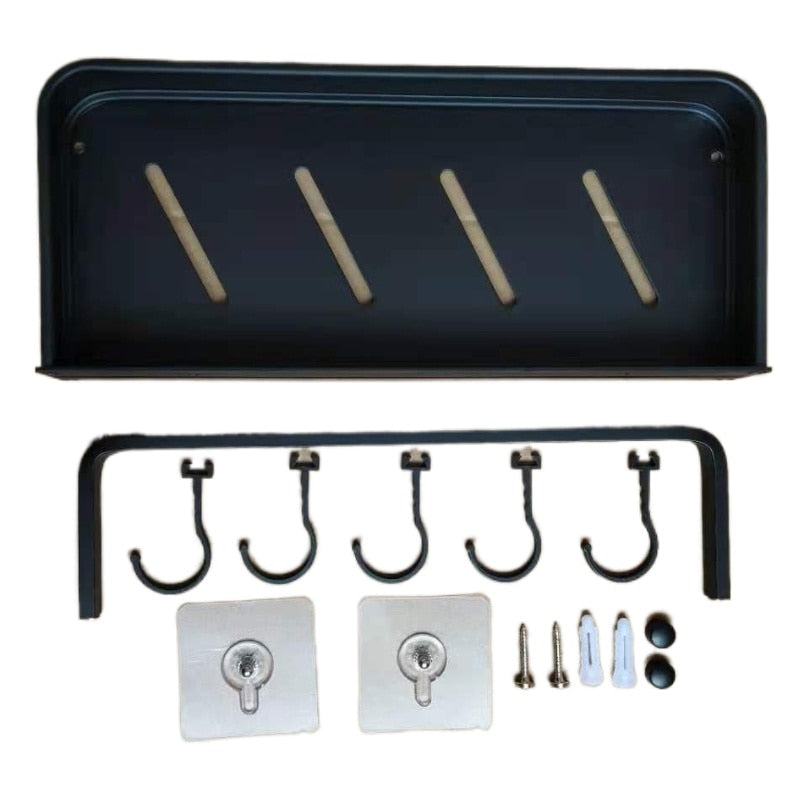 No-Drill Aluminum Bathroom Shelf – Space-Saving Wall Organizer for Shampoo & Toiletries