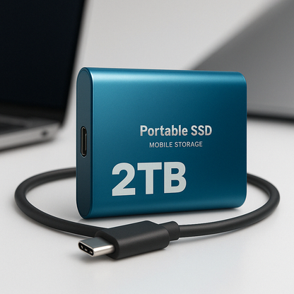 Portable External SSD Drive 1050MB/s High-Speed USB-C Storage for Mac PC Laptop Desktop