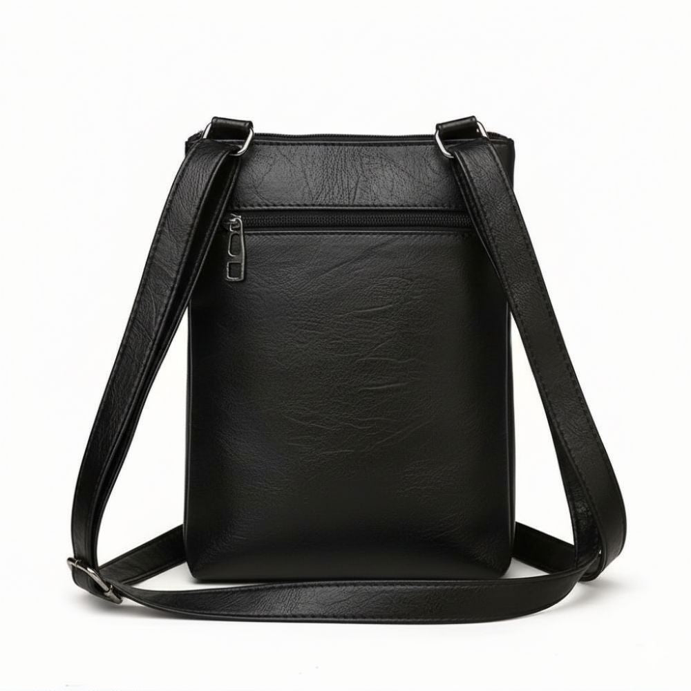 Retro Crossbody Purse – Compact Vegan Leather Shoulder Bag with Adjustable Strap for Women – Everyday Organizer Handbag