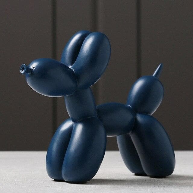 Glossy Resin Pup Figurine 7.9 Inches Tall Contemporary Shelf Accent Piece Kids Bedroom Decor Playful Tabletop Ornament Modern Home Styling