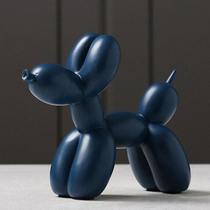 Glossy Resin Pup Figurine 7.9 Inches Tall Contemporary Shelf Accent Piece Kids Bedroom Decor Playful Tabletop Ornament Modern Home Styling