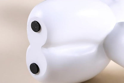 Glossy Resin Pup Figurine 7.9 Inches Tall Contemporary Shelf Accent Piece Kids Bedroom Decor Playful Tabletop Ornament Modern Home Styling
