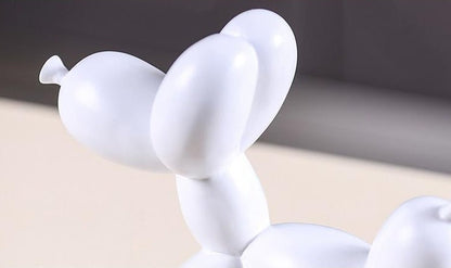 Glossy Resin Pup Figurine 7.9 Inches Tall Contemporary Shelf Accent Piece Kids Bedroom Decor Playful Tabletop Ornament Modern Home Styling