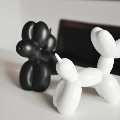Glossy Resin Pup Figurine 7.9 Inches Tall Contemporary Shelf Accent Piece Kids Bedroom Decor Playful Tabletop Ornament Modern Home Styling