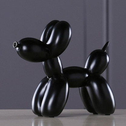 Glossy Resin Pup Figurine 7.9 Inches Tall Contemporary Shelf Accent Piece Kids Bedroom Decor Playful Tabletop Ornament Modern Home Styling