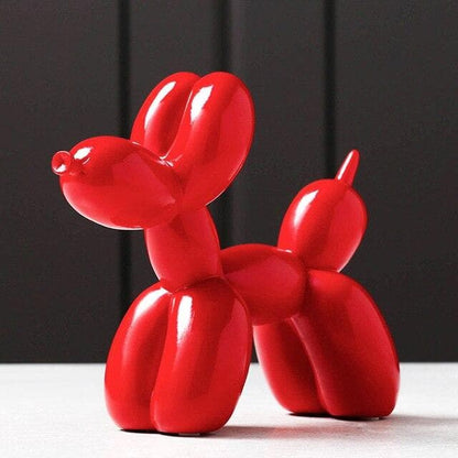 Glossy Resin Pup Figurine 7.9 Inches Tall Contemporary Shelf Accent Piece Kids Bedroom Decor Playful Tabletop Ornament Modern Home Styling