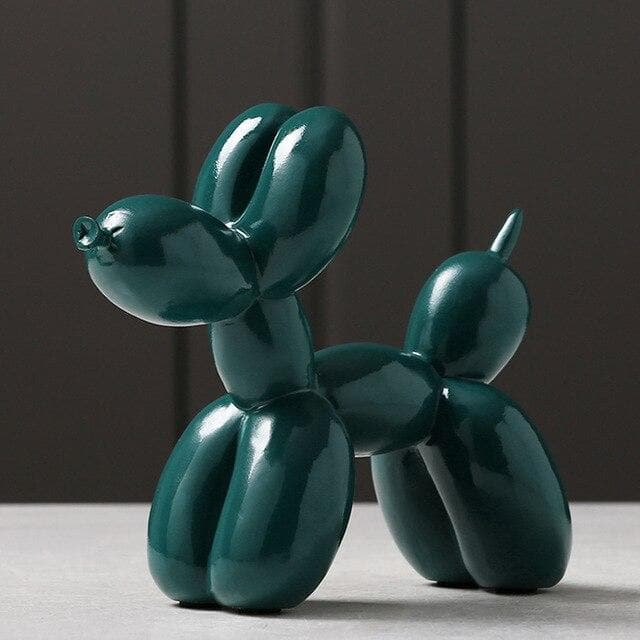 Glossy Resin Pup Figurine 7.9 Inches Tall Contemporary Shelf Accent Piece Kids Bedroom Decor Playful Tabletop Ornament Modern Home Styling