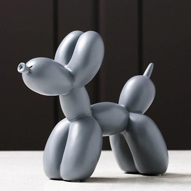 Glossy Resin Pup Figurine 7.9 Inches Tall Contemporary Shelf Accent Piece Kids Bedroom Decor Playful Tabletop Ornament Modern Home Styling
