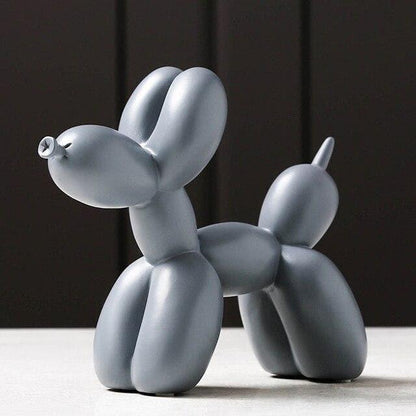 Glossy Resin Pup Figurine 7.9 Inches Tall Contemporary Shelf Accent Piece Kids Bedroom Decor Playful Tabletop Ornament Modern Home Styling