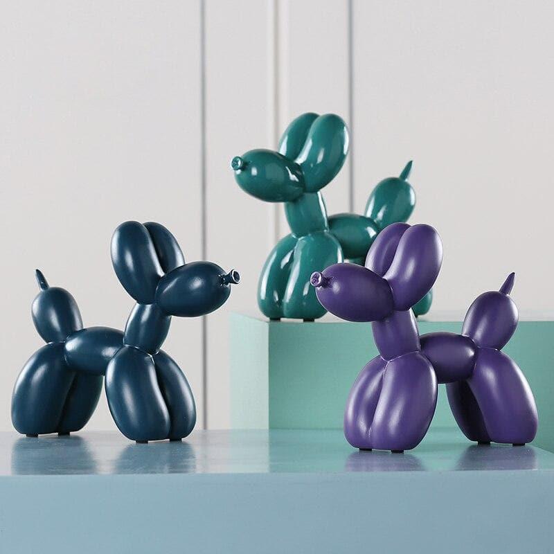 Glossy Resin Pup Figurine 7.9 Inches Tall Contemporary Shelf Accent Piece Kids Bedroom Decor Playful Tabletop Ornament Modern Home Styling