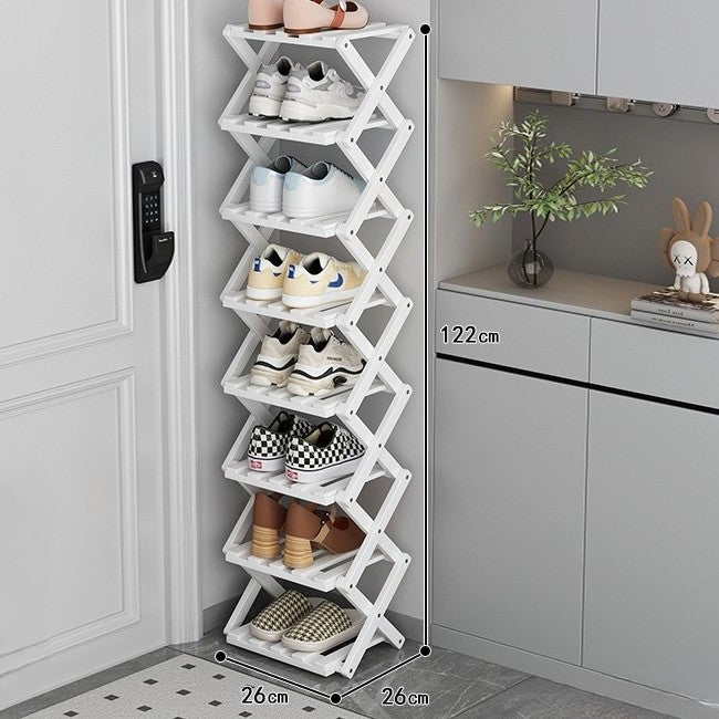 Bamboo Storage Rack | Shoe Storage Organizer with Foldable Design | Space-Saving Solution for Home
