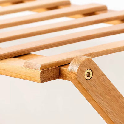 Bamboo Storage Rack | Shoe Storage Organizer with Foldable Design | Space-Saving Solution for Home