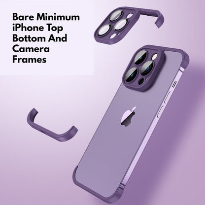 Slim Edge Protection iPhone Case with Camera Guard for 14 15 16 17 Pro Max Air Plus – Top Bottom Frame Design Wireless Charging Compatible