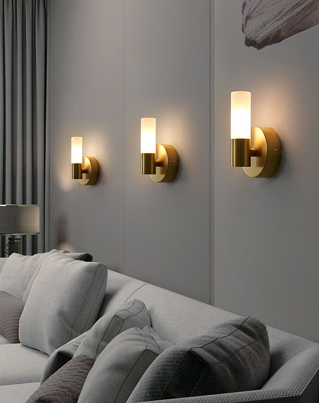 Modern Wall Sconce with Energy-Efficient LED Lighting for Bedroom, Hallway & Living Room | Classic Metal & Glass Indoor Fixture