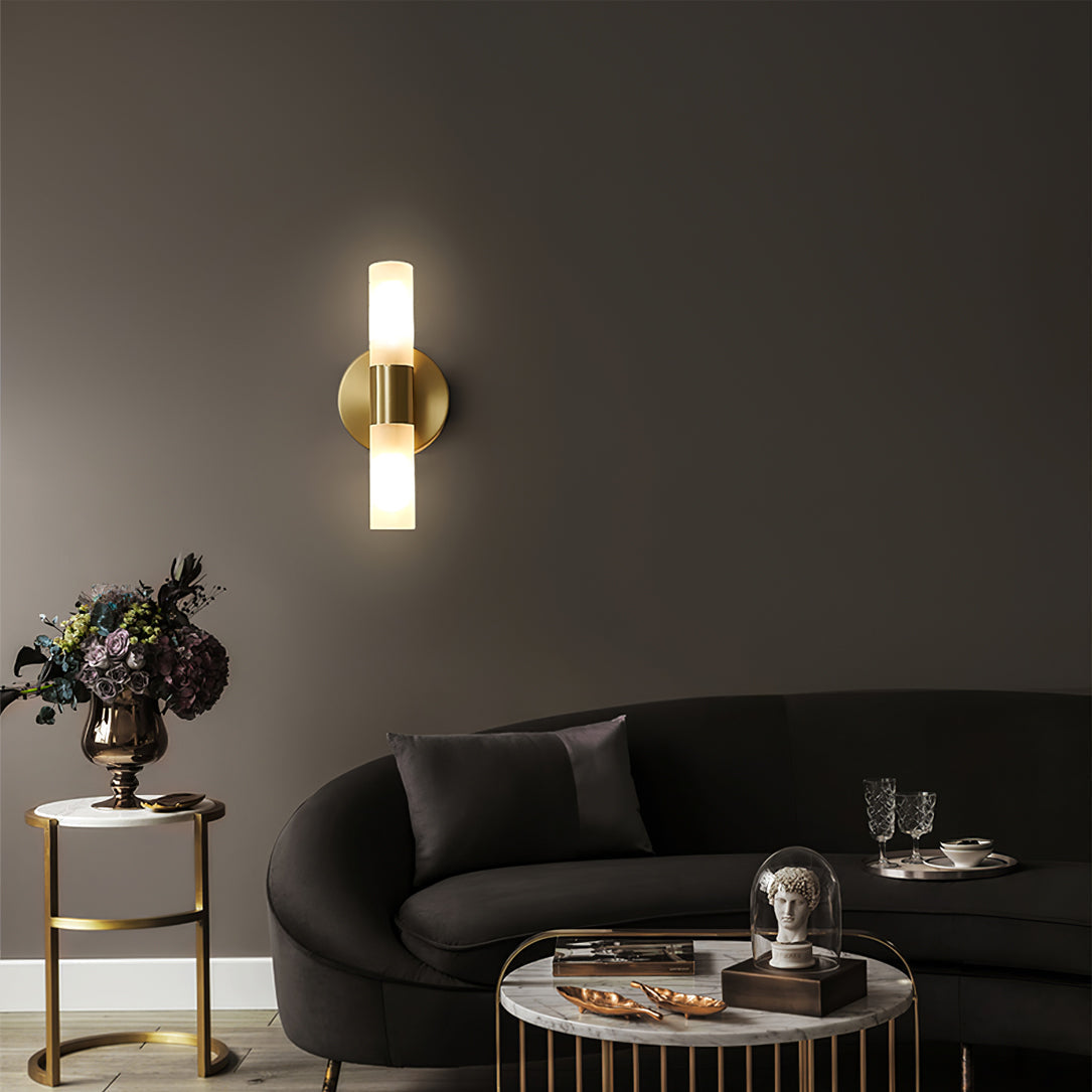Modern Wall Sconce with Energy-Efficient LED Lighting for Bedroom, Hallway & Living Room | Classic Metal & Glass Indoor Fixture