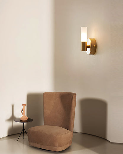 Modern Wall Sconce with Energy-Efficient LED Lighting for Bedroom, Hallway & Living Room | Classic Metal & Glass Indoor Fixture